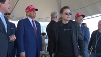 Trump e Musk assistem a lançamento de foguete da SpaceX no Texas