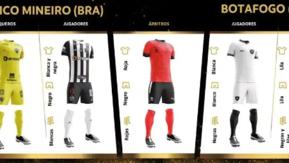 Uniformes que serão utilizados na final da Copa Libertadores