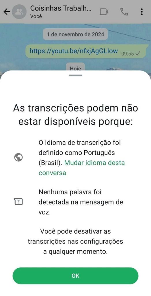 WhatsApp agora oferece uma ferramenta de transcrição de áudios