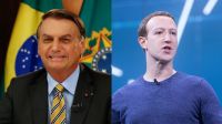 "Que alegria ver Zuck vir pro nosso lado", diz Bolsonaro sobre CEO da Meta