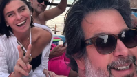 Na praia com Giovanna Antonelli, Murilo Benício brinca: “De férias com o ex”