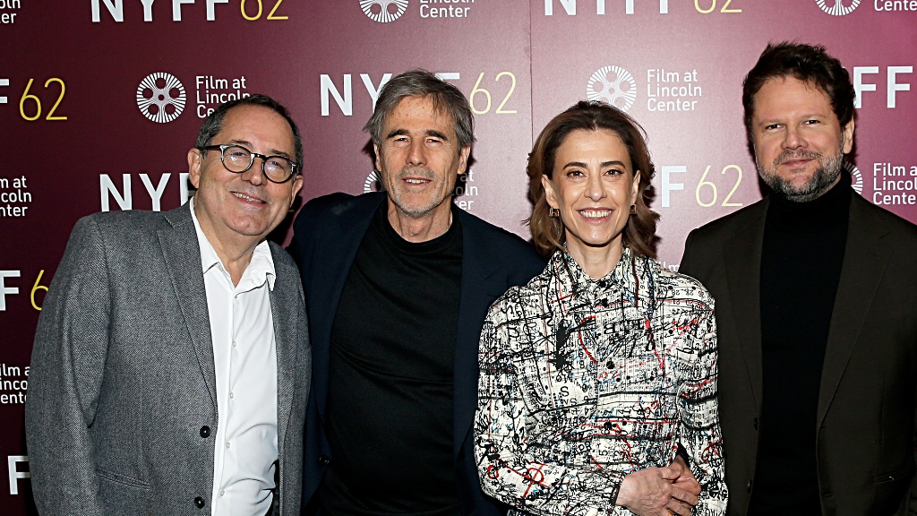 Michael Barker, Walter Salles, Fernanda Torres e Selton Mello no 62ª Festival de Cinema de Nova York