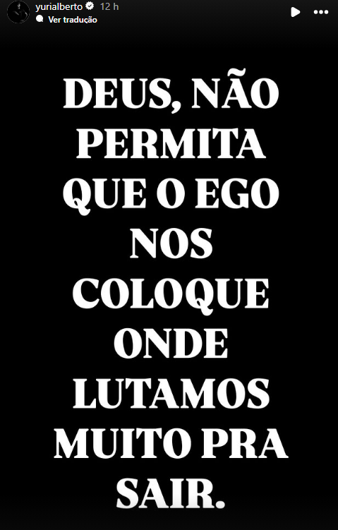 Yuri Alberto faz postagem misteriosa após vitória do Corinthians