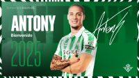 Antony é anunciado no Real Betis, emprestado pelo Manchester United