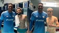 Gabigol e Matheus Pereira treinam com sub-20 do Cruzeiro e são tietados