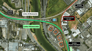 Projeto prevê construção de viaduto que ligará as estações da linha 9, e Imperatriz Leopoldina, da linha 8