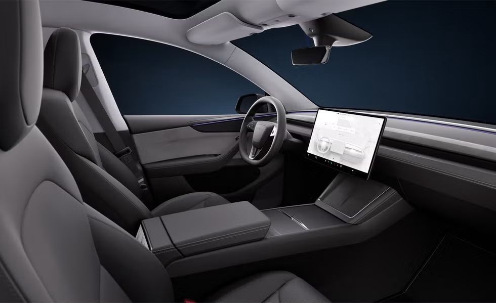 Interior do Tesla Model Y é minimalista