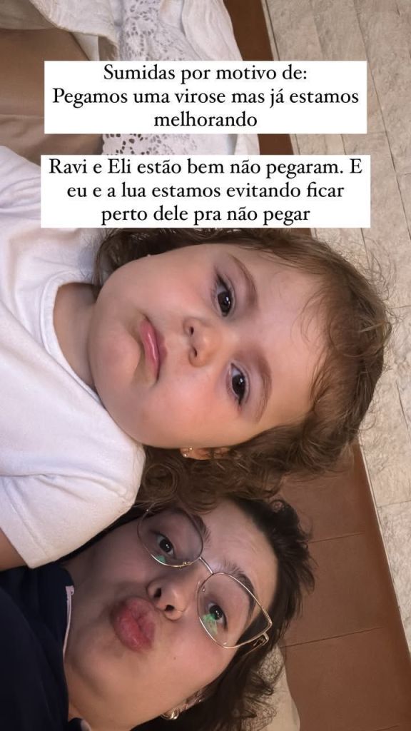 Viih Tube e a filha, Lua, contraíram uma virose