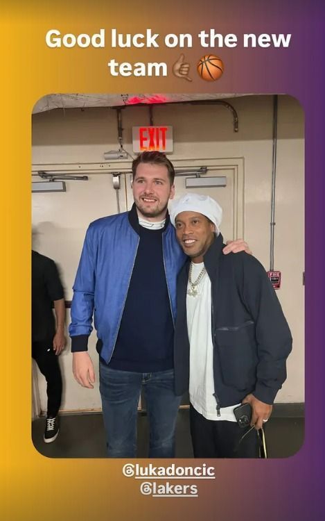 Story de Ronaldinho com Doncic