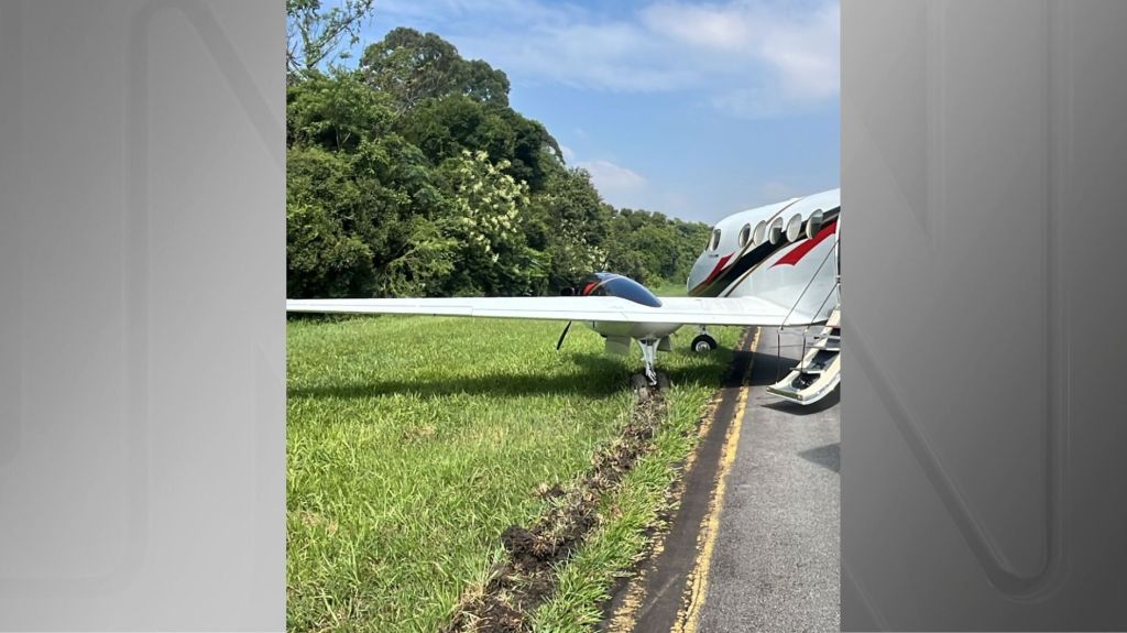 Avião de pequeno porte saiu da pista no aeroporto Campo de Marte, na zona norte de São Paulo