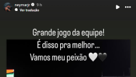 Neymar comemora vitória do Santos sobre São Paulo: “Grande jogo”