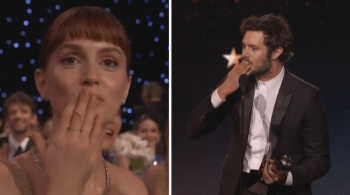 Internautas se emocionaram após ator ganhar prêmio no Critics Choice Awards e ser aclamado por sua esposa