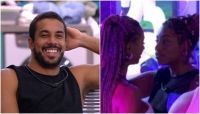 No BBB 25, Maike se choca com beijo de Aline e Thamiris: "Trisal?"