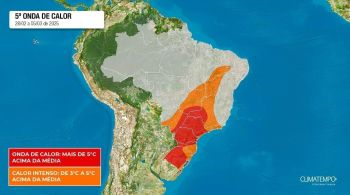 Segundo Climatempo, Rio Grande do Sul, Santa Catarina, Paraná, São Paulo, Minas Gerais, parte de Goiás e do Mato Grosso do Sul terão maiores temperaturas