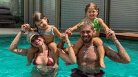 Virginia e Zé Felipe passam domingo na piscina com filhas; veja fotos