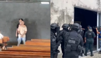 Homem é feito refém dentro de igreja em Belém