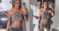 Lore Improta mostra look metalizado para curtir Carnaval em Salvador