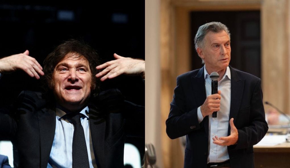 Javier Milei contou com o apoio de Mauricio Macri no segundo turno