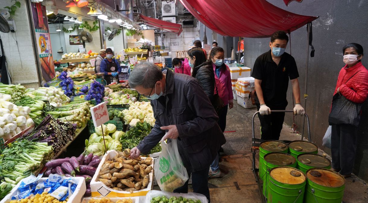 Mercado em Hong Kong