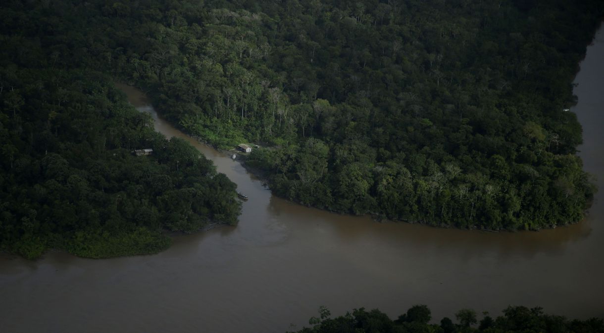 Vista da região da Foz do Amazonas, no Amapá