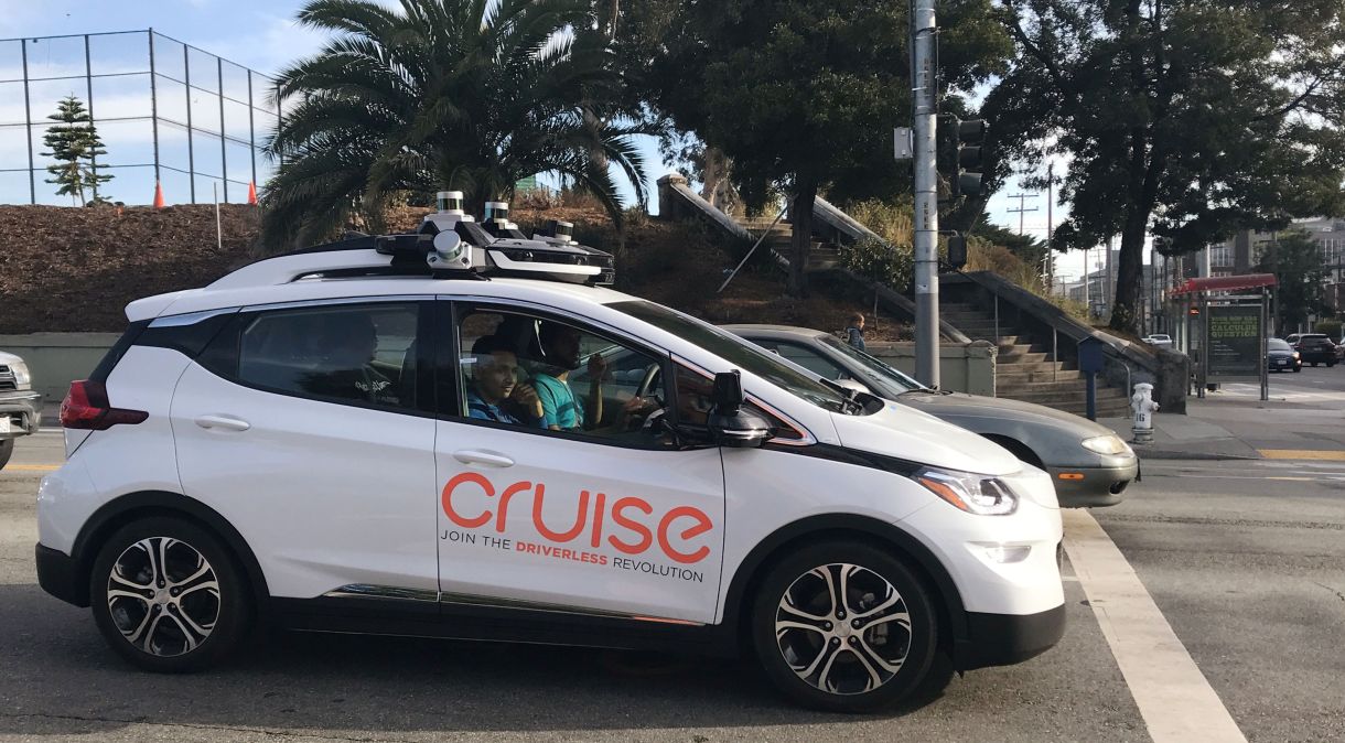 Carro autônomo Cruise, da GM, em San Francisco