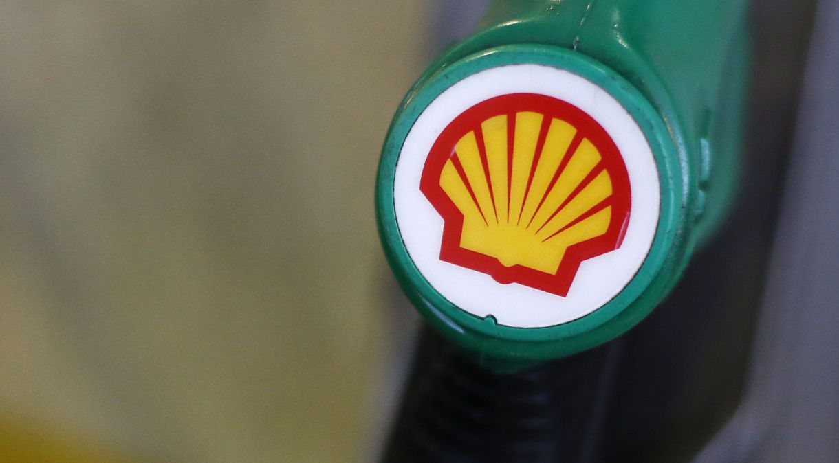 Marca da Shell em posto de combustível