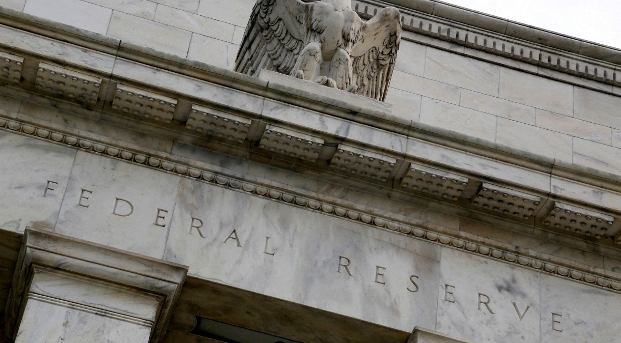 Topo do prédio do Federal Reserve, o banco central dos EUA