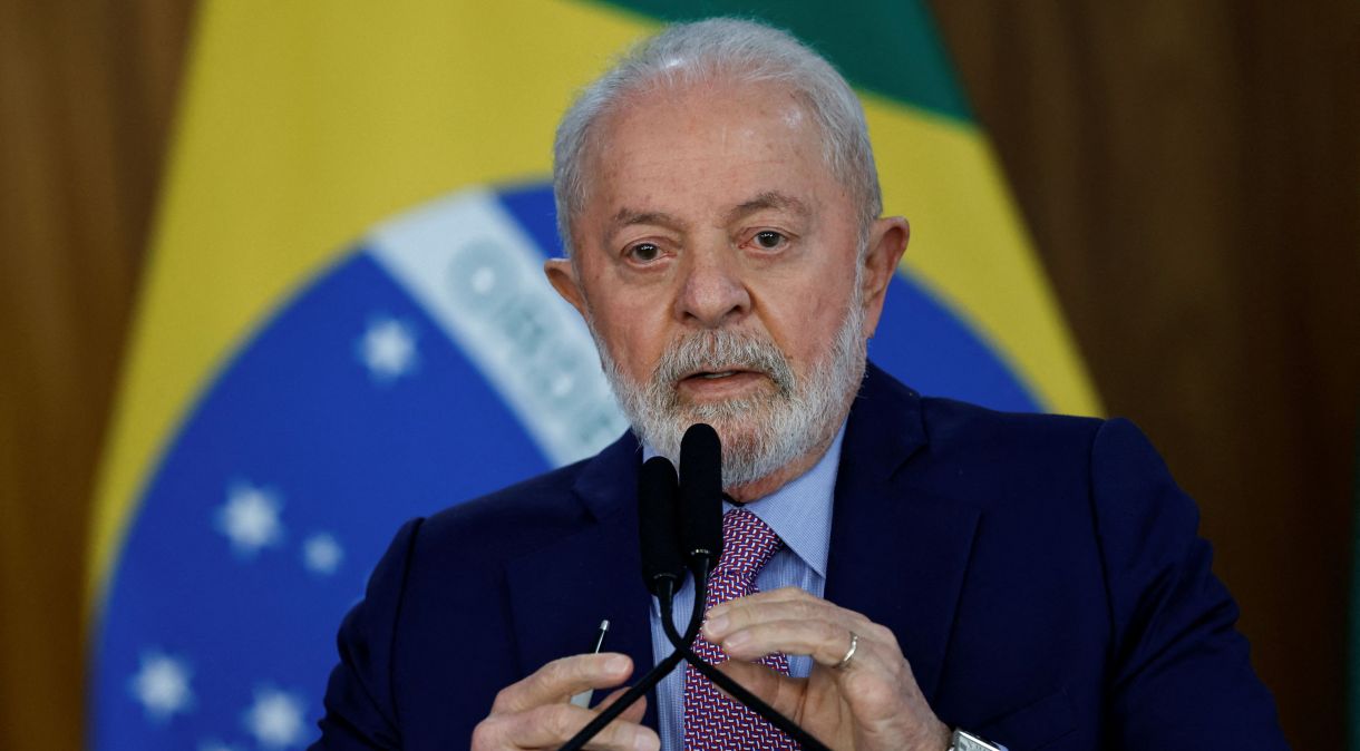 Presidente Luiz Inácio Lula da Silva em coletiva de imprensa em Brasília
