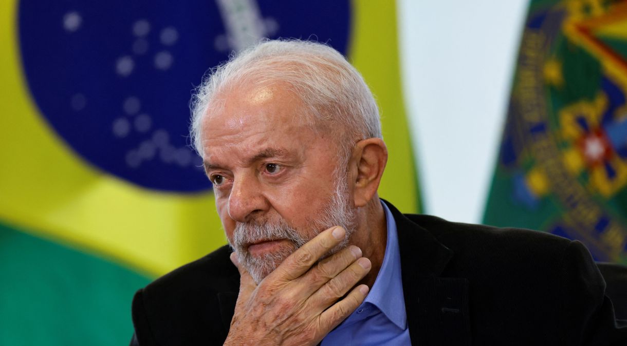 Presidente Luiz Inácio Lula da Silva durante reunião no Palácio do Planalto, em Brasília