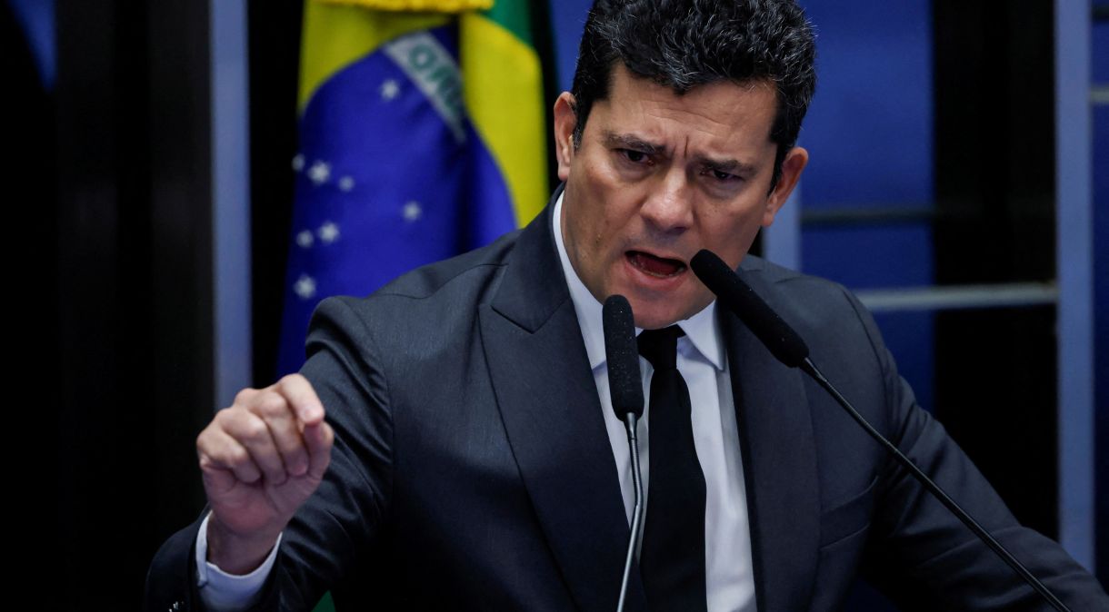 Senador Sergio Moro durante sessão do Senado