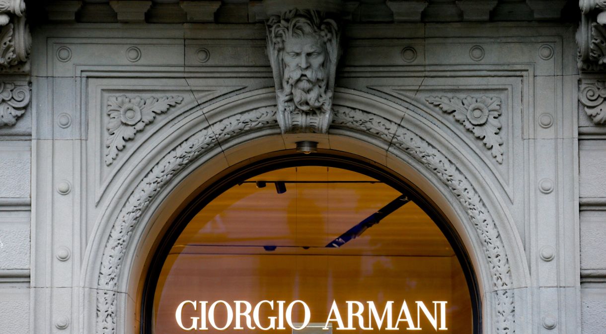 Logo da Giorgio Armani em Zurique, Suíça