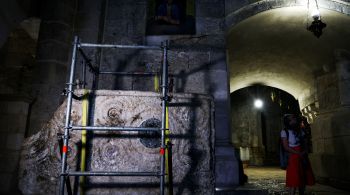 Relíquia foi exposta durante as recentes reformas na igreja, local tradicional da crucificação e sepultamento de Jesus