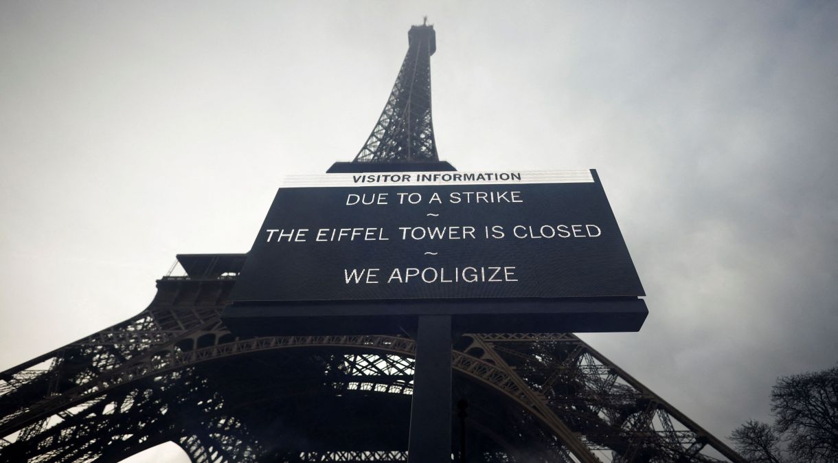 Torre Eiffel é fechada por greve