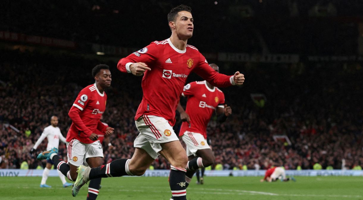 Cristiano Ronaldo em jogo do Manchester United