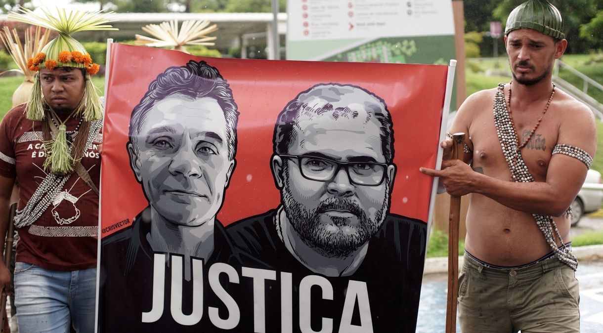 Indígenas protestam em Recife após assassinato de indigenista Bruno Pereira e jornalista Dom Phillips