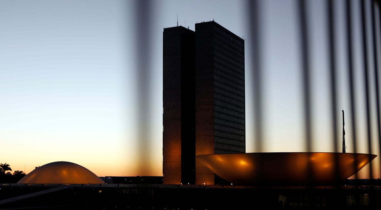 Vista do prédio do Congresso Nacional em Brasília.