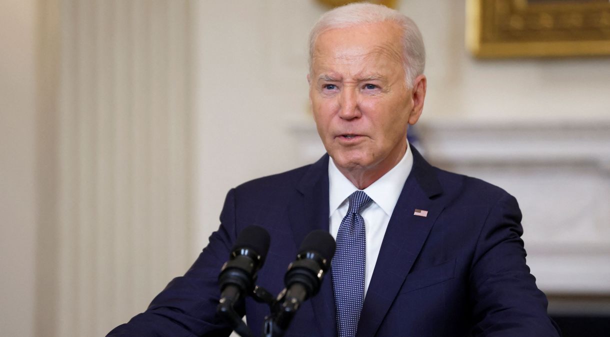 O presidente dos EUA, Joe Biden, faz comentários sobre o Oriente Médio na Casa Branca, em Washington