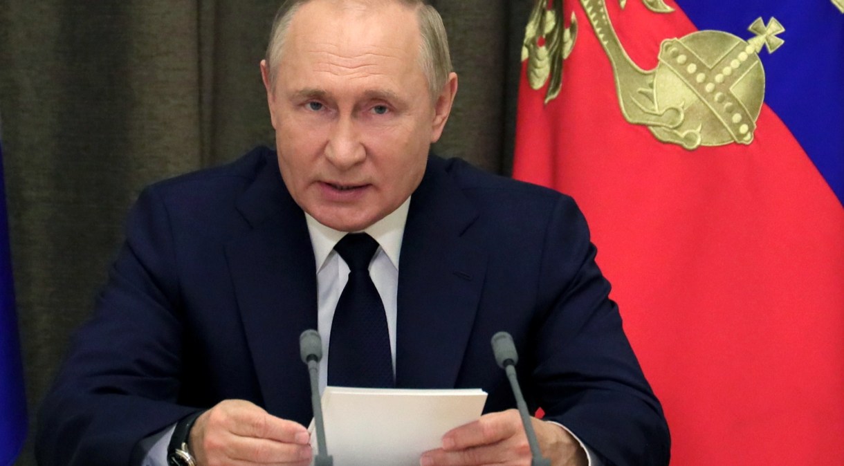 Presidente da Rússia, Vladimir Putin, durante reunião em Sochi