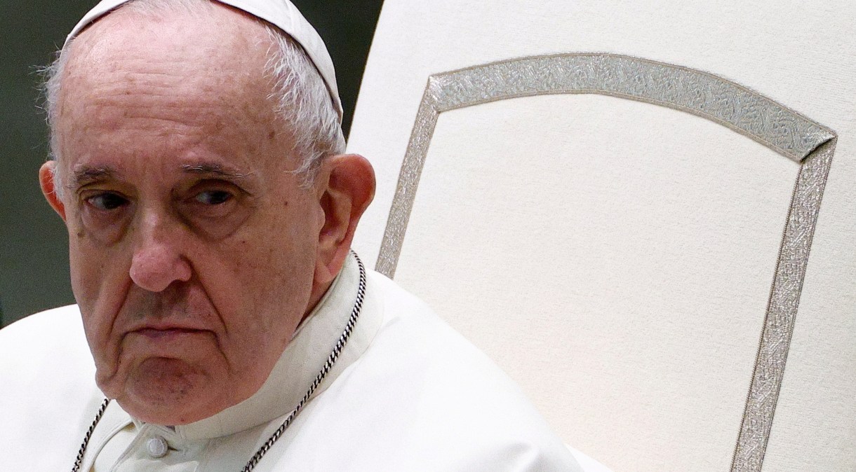 Papa Francisco durante audiência semanal no Vaticano