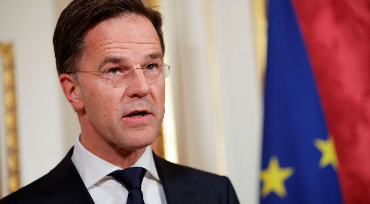 Primeiro-ministro holandês, Mark Rutte, em Amsterdã