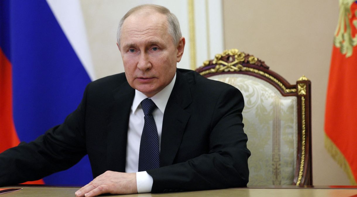 Presidente da Rússia, Vladimir Putin, durante reunião em Moscou