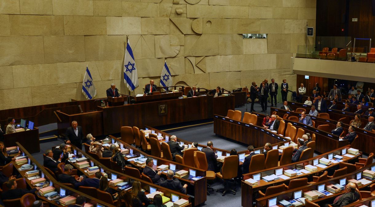 Sessão do Knesset, Parlamento de Israel, em Jerusalém