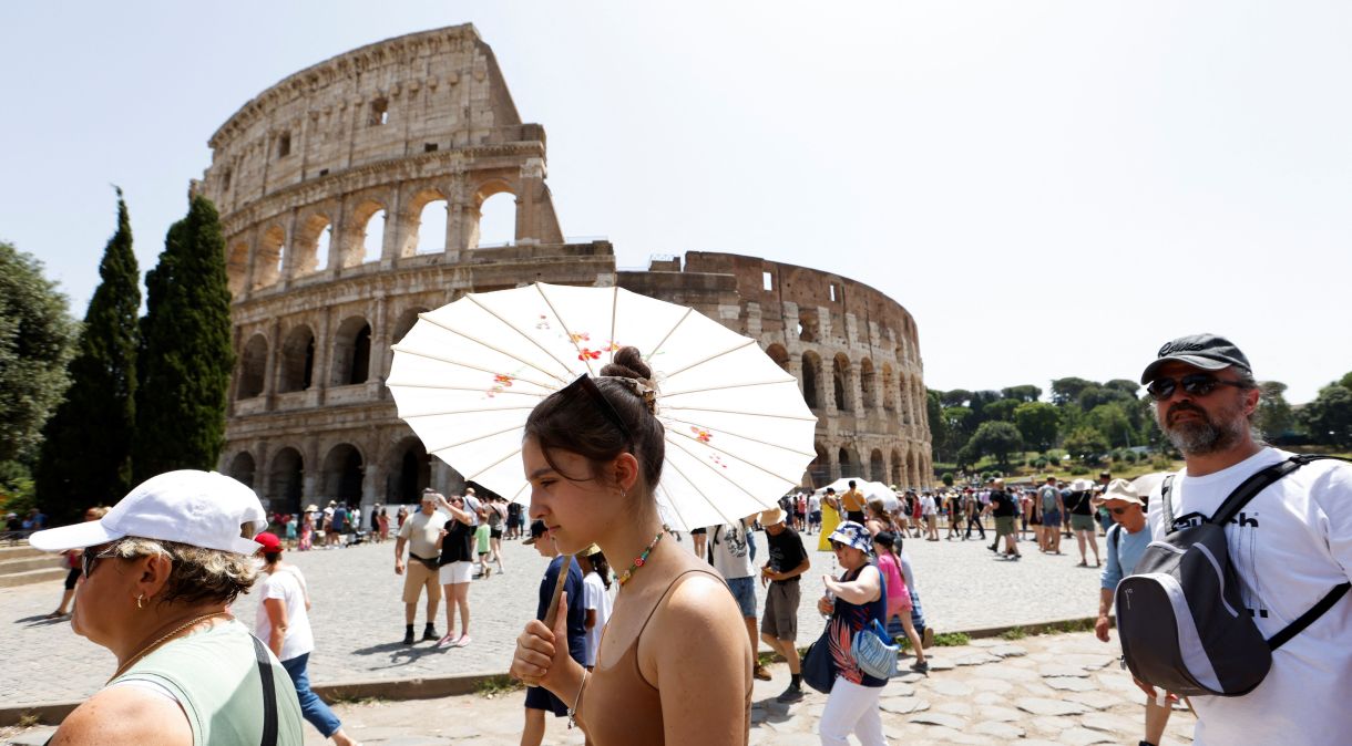 Roma, Bolonha e Florença estão entre as 16 cidades italianas para as quais as autoridades emitiram alertas vermelhos de clima quente