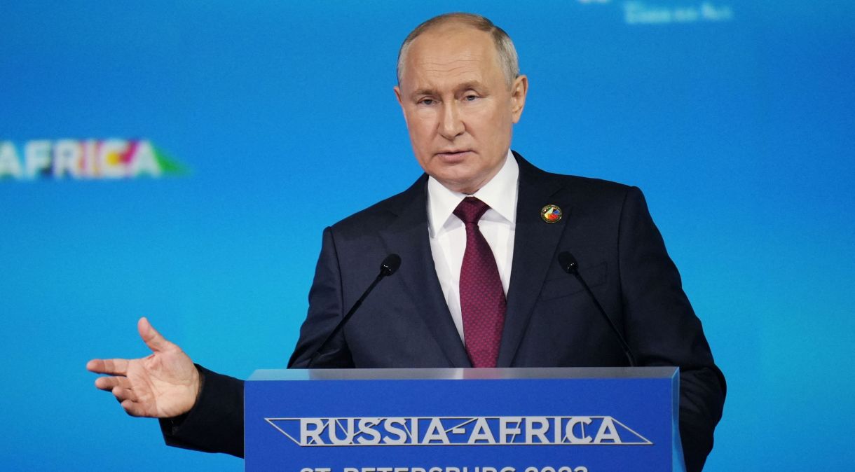 Presidente da Rússia, Vladimir Putin, em São Petersburgo