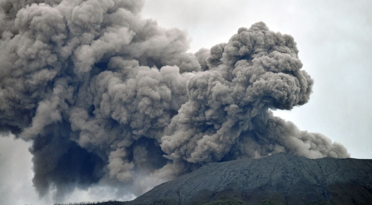 Vulcão Marapi, na Indonésia