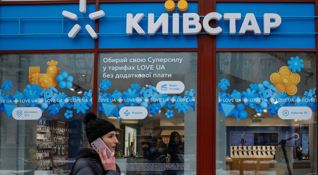 Loja da Kyivstar, principal operadora de rede móvel da Ucrânia