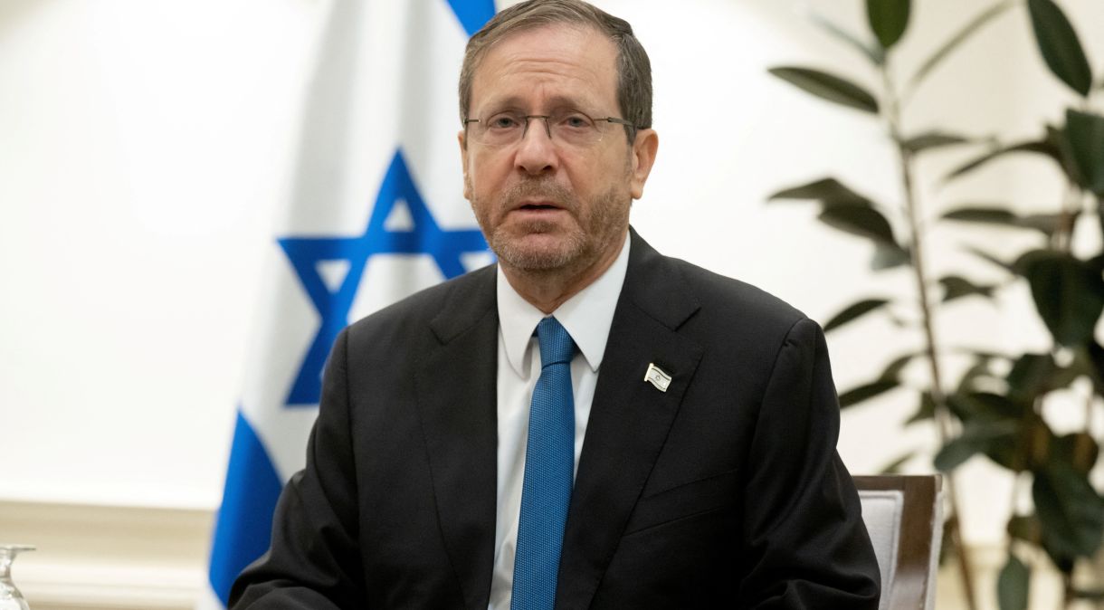 Presidente de Israel, Isaac Herzog, em Tel Aviv, Israel