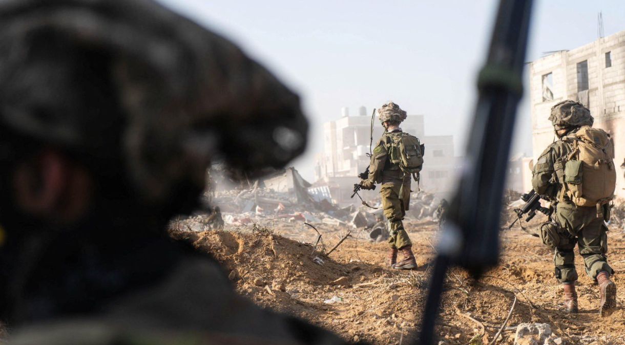 Soldados israelenses na Faixa de Gaza