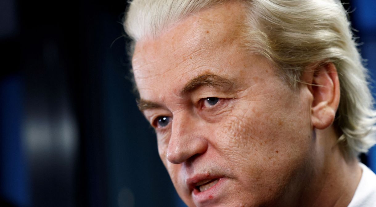 Líder de extrema-direita holandês Geert Wilders em Haia
