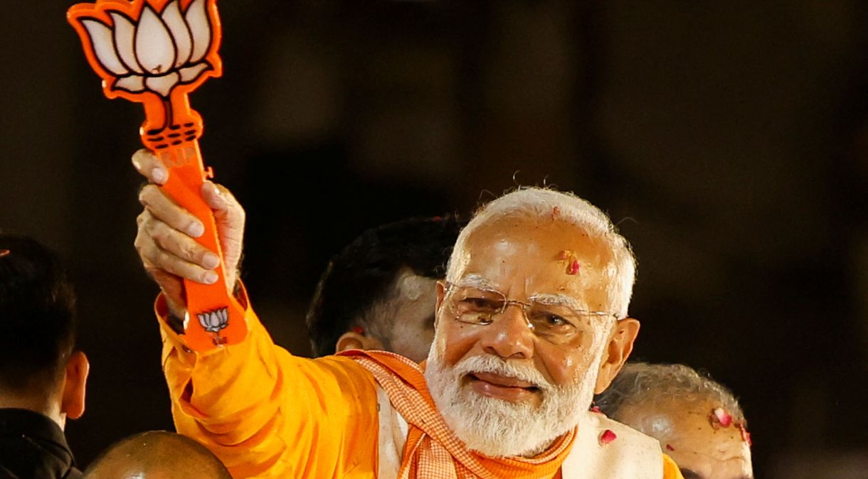 Primeiro-ministro da Índia, Narendra Modi, em Varanasi